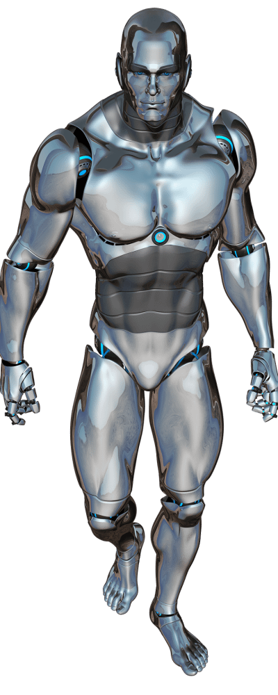 Male robot walking